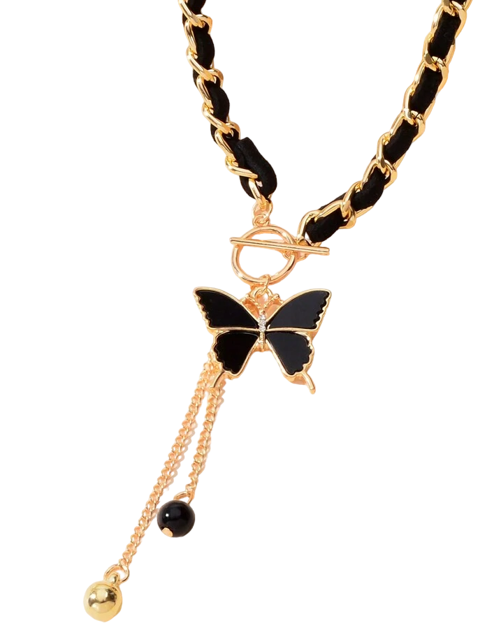 Butterfly Gem Necklace - Mojood