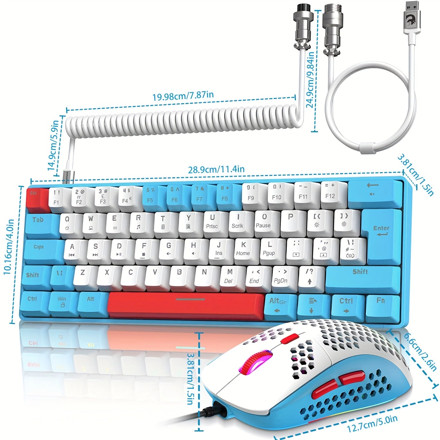RK-T60 Wired Mechanical Gaming Keyboard and Mouse Combo - Mojood