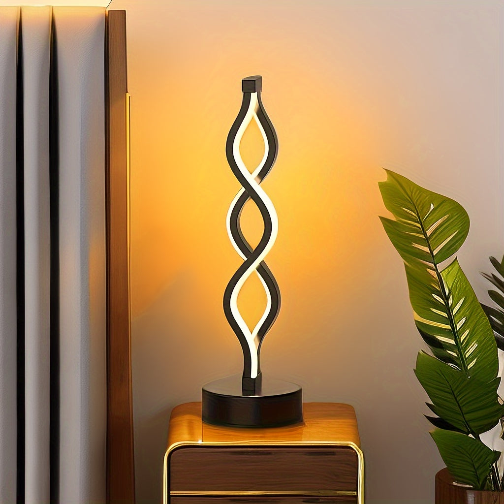 LED Spiral Table Lamp, Charging Capability - Mojood