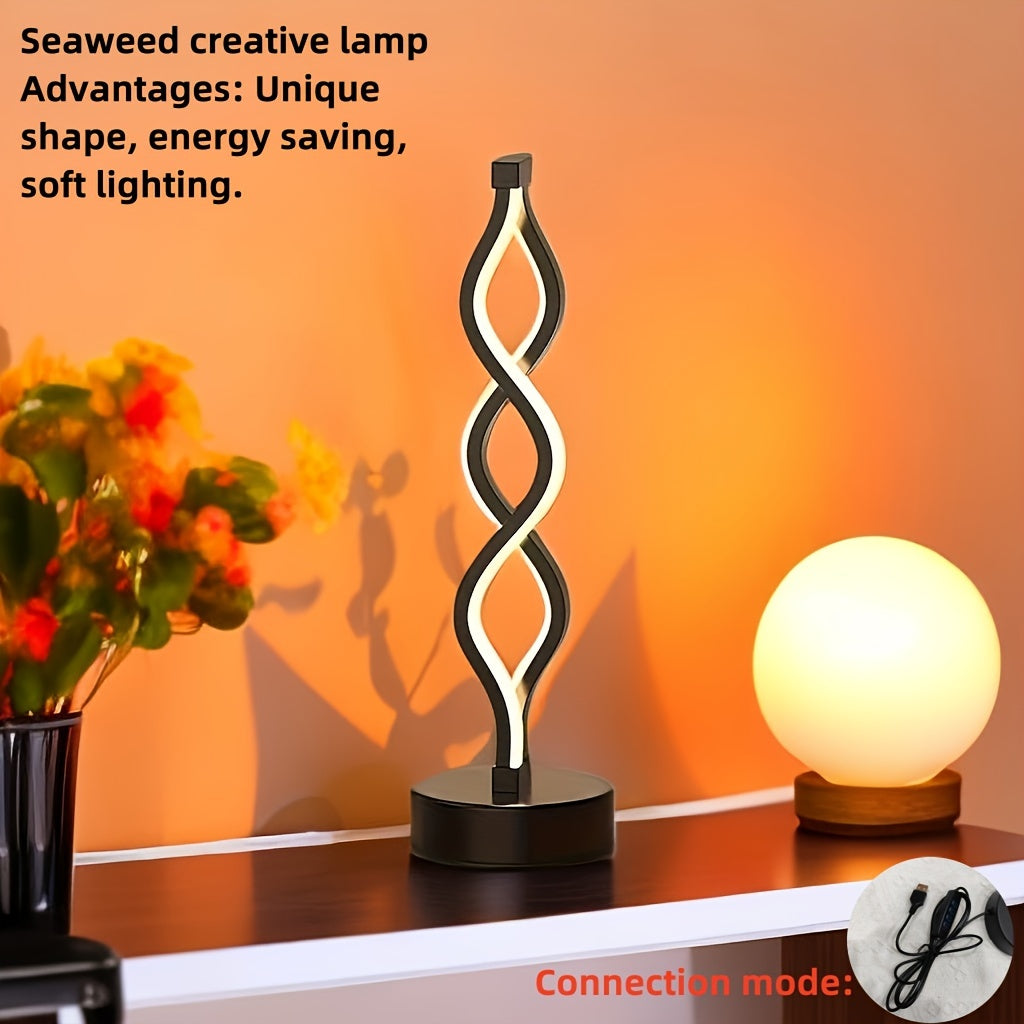 LED Spiral Table Lamp, Charging Capability - Mojood
