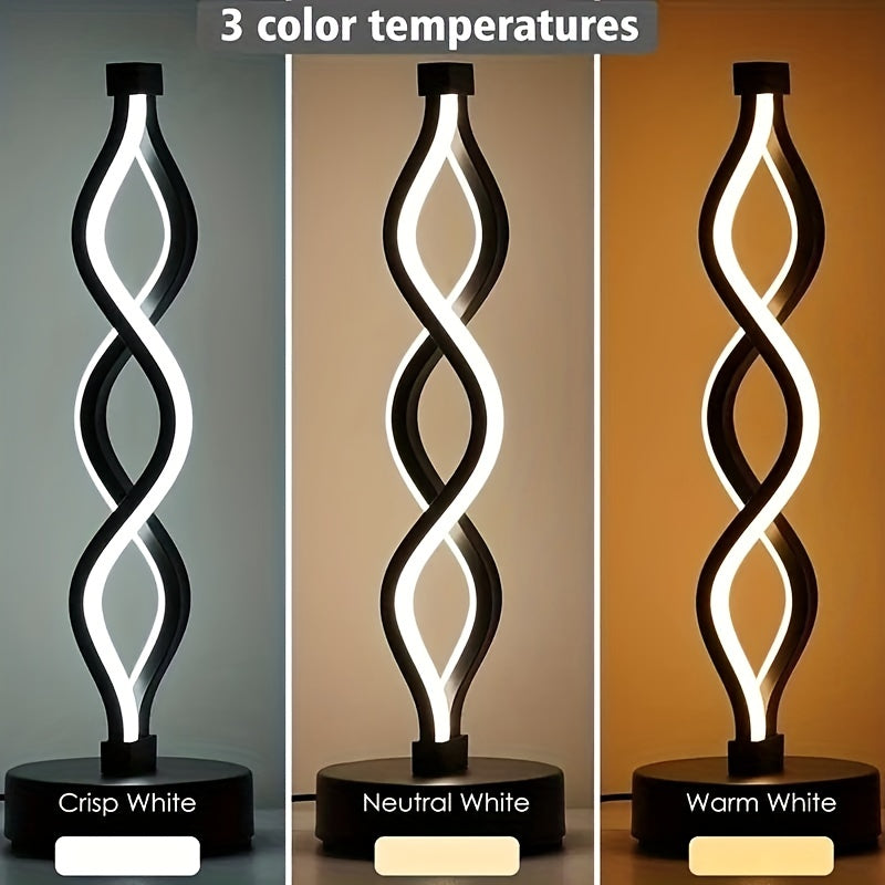 LED Spiral Table Lamp, Charging Capability - Mojood