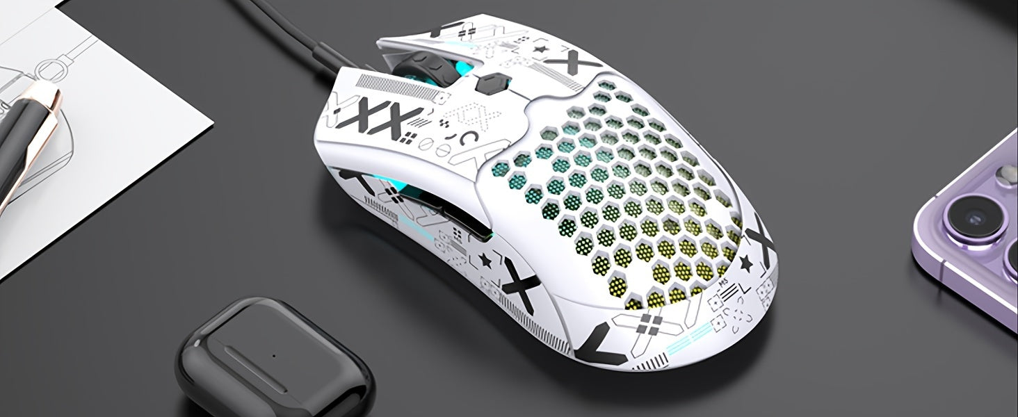M5 Ultralight Wired Gaming Mouse - Mojood