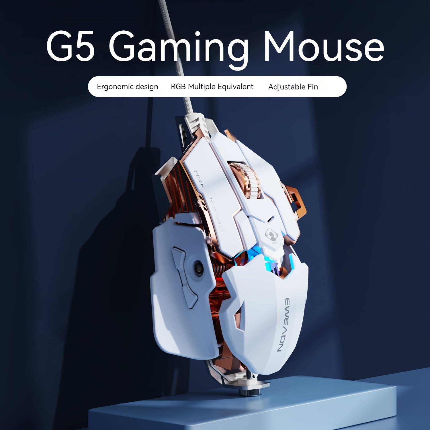 EWEADN G5 USB Wired Gaming Mouse : Silent &audible