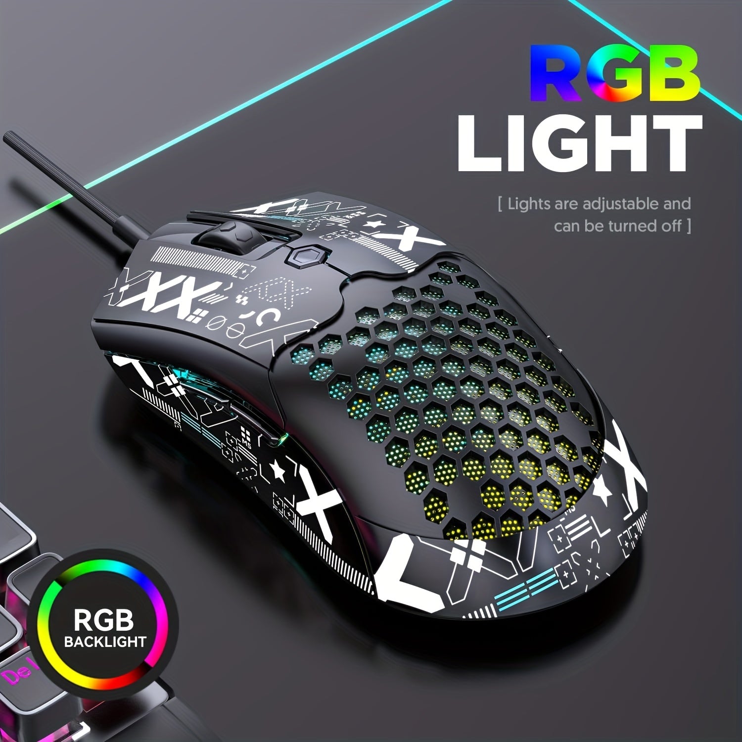 M5 Ultralight Wired Gaming Mouse - Mojood