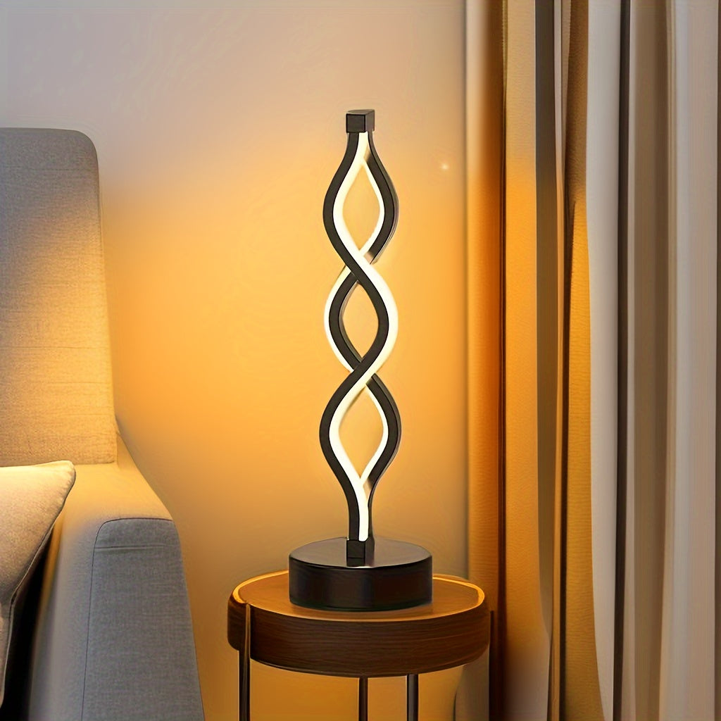 LED Spiral Table Lamp, Charging Capability - Mojood