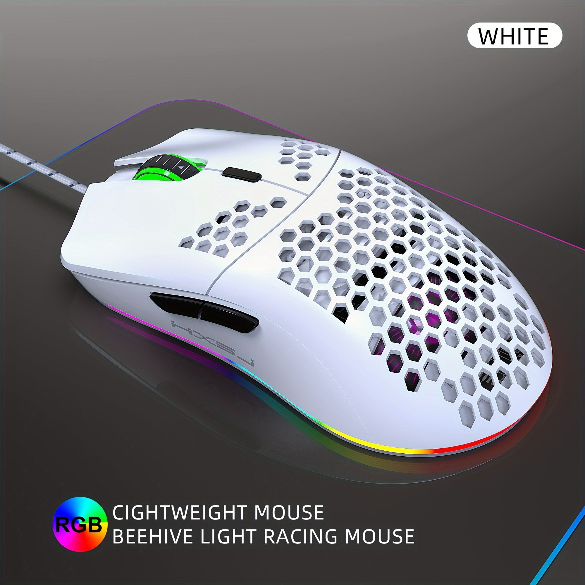HXSJ-RGB Keyboard & Gaming Mouse, Compact 68-key Mini Wired Keyboard RGB - Mojood