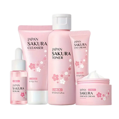 Sakura Skin Care Se 5-in-1: Serum, Cleanser, Eye Serum, Cream, Toner